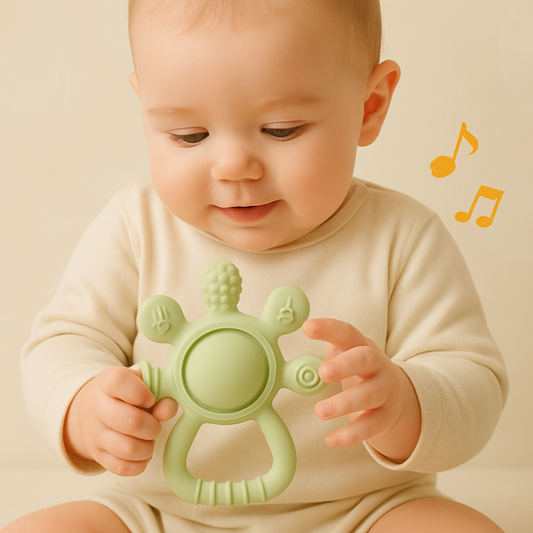 Silikon-Beißrassel für Babys – Weich, BPA-frei & ideal zum Zahnen