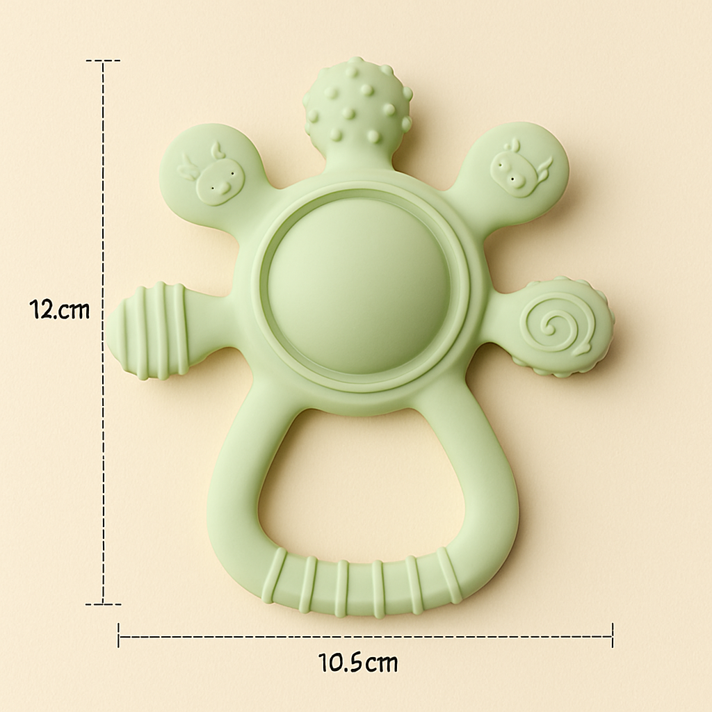 Silikon-Beißrassel für Babys – Weich, BPA-frei & ideal zum Zahnen