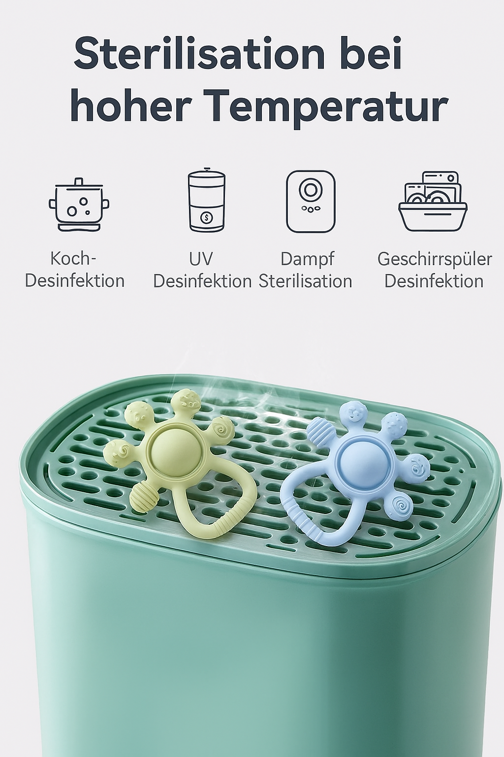 Silikon-Beißrassel für Babys – Weich, BPA-frei & ideal zum Zahnen