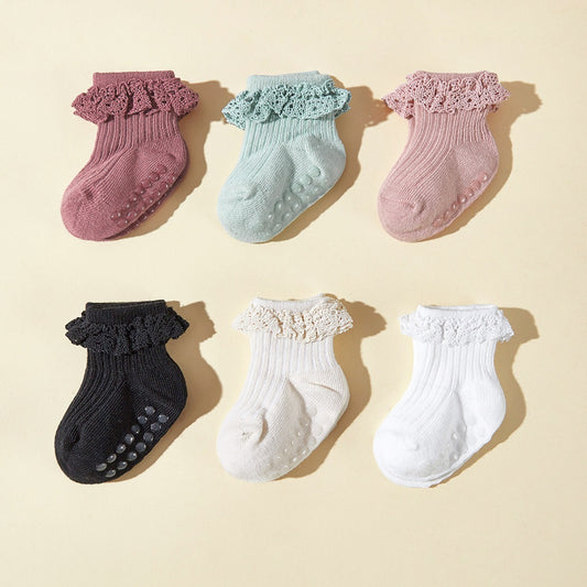 6-er Set - Baby-Mädchen- Röhrensocken