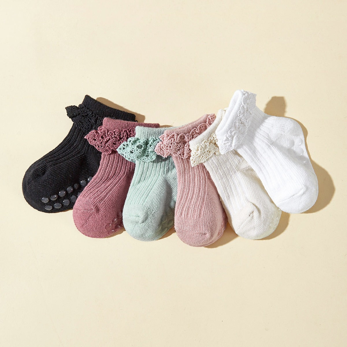 6-er Set - Baby-Mädchen- Röhrensocken
