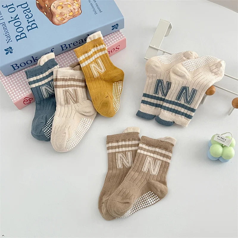 3er-Pack Baby Anti-Rutsch–Socken aus Baumwolle
