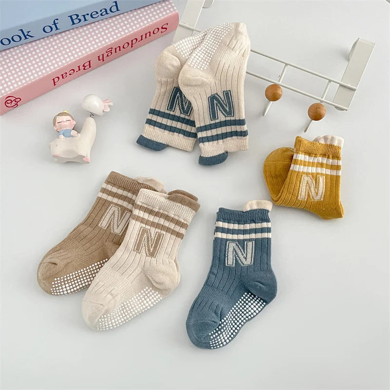 3er-Pack Baby Anti-Rutsch–Socken aus Baumwolle