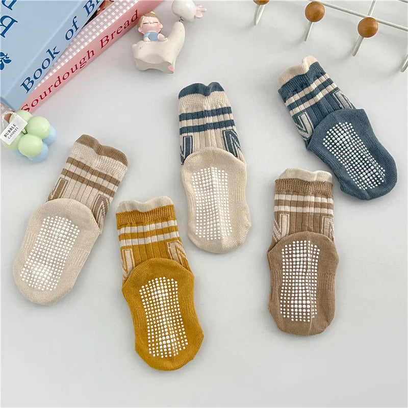 3er-Pack Baby Anti-Rutsch–Socken aus Baumwolle