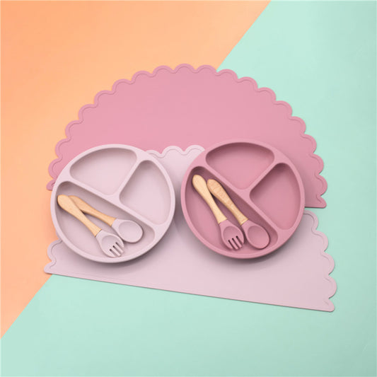 Silikon-Mahlzeit-Matte-Set für Babys und Kleinkinder