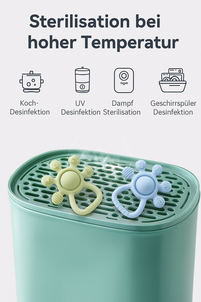 Silikon-Beißrassel für Babys – Weich, BPA-frei & ideal zum Zahnen