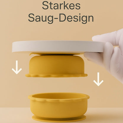 Silikon-Babyschüssel mit Löwen-Design – BPA-frei, mit Saugnapf & kindgerechter Form